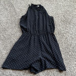 Old Navy Black and white polka dot romper